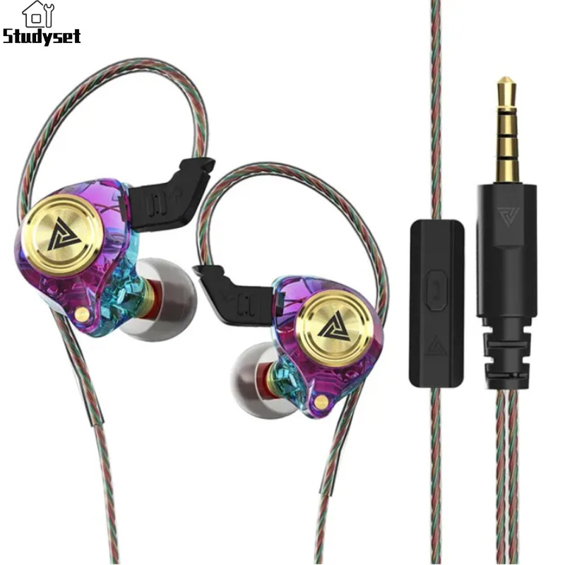 Studyset QKZ-AK3 Wire Control Earbuds In-Ear Headphones HIFI Noise Isolation Earphones With Microphone For Computer Laptop Phones Games ราคา 154 บาท*ส่งฟรี