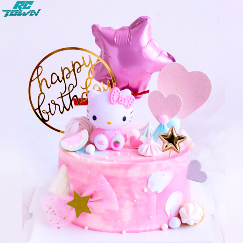 1Pc Fruits Hello Kitty Action Figures Toy Kids Gifts Desktop Cake Decoration ราคา 14 บาท*ส่งฟรี