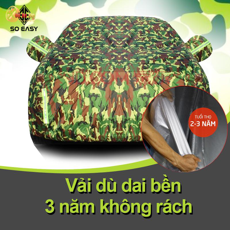 Bạt Phủ vải dù siêu bền Toàn Xe 3 Lớp Chống Nắng, Chống Nước, Cho Ô Tô | Đủ Tất Cả Các Size loại dày nặng hơn 3kg