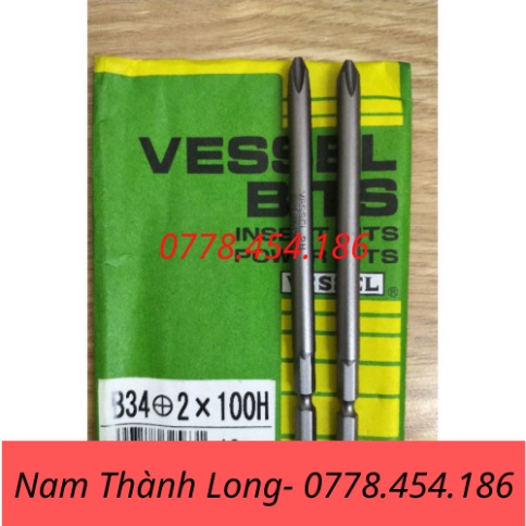 [Hàng mới] mũi vặn vít Vessel B34+2*100H