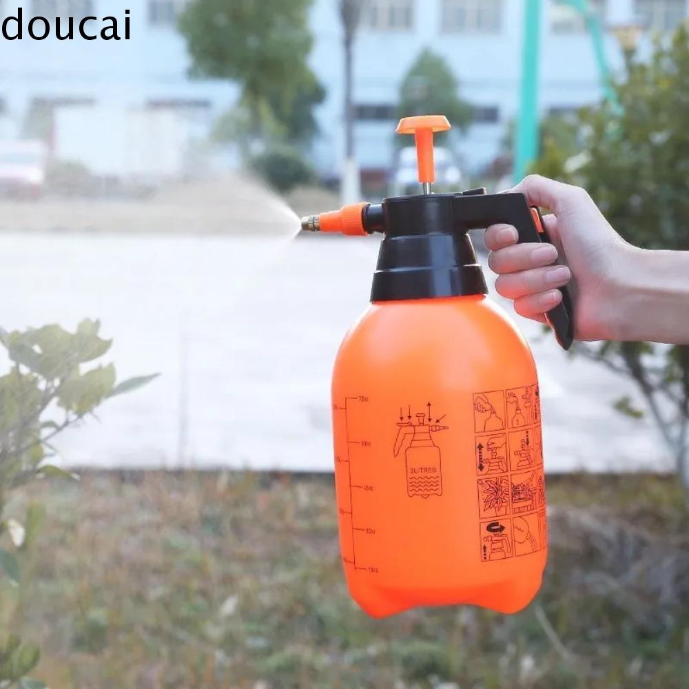 DOUCAI Dày Bình xịt áp lực Nhựa Thuận tiện Bình tưới nước bằng khí nén Dụng cụ làm vườn Cầm tay Bình tưới nước cao áp Nhà