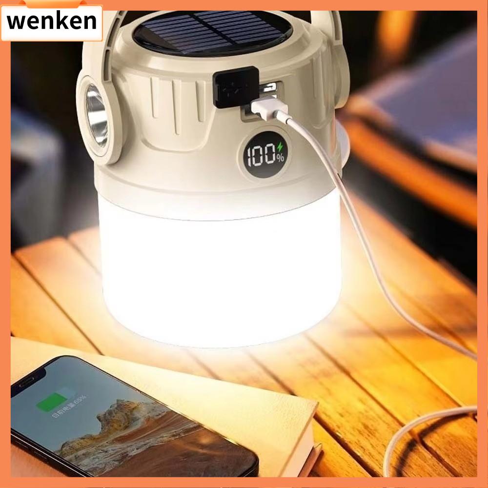 WENKEN Đang treo Đèn lồng cắm trại Pin 800mAh Chống thấm nước Đèn khẩn cấp Nhẹ Đèn năng lượng trời