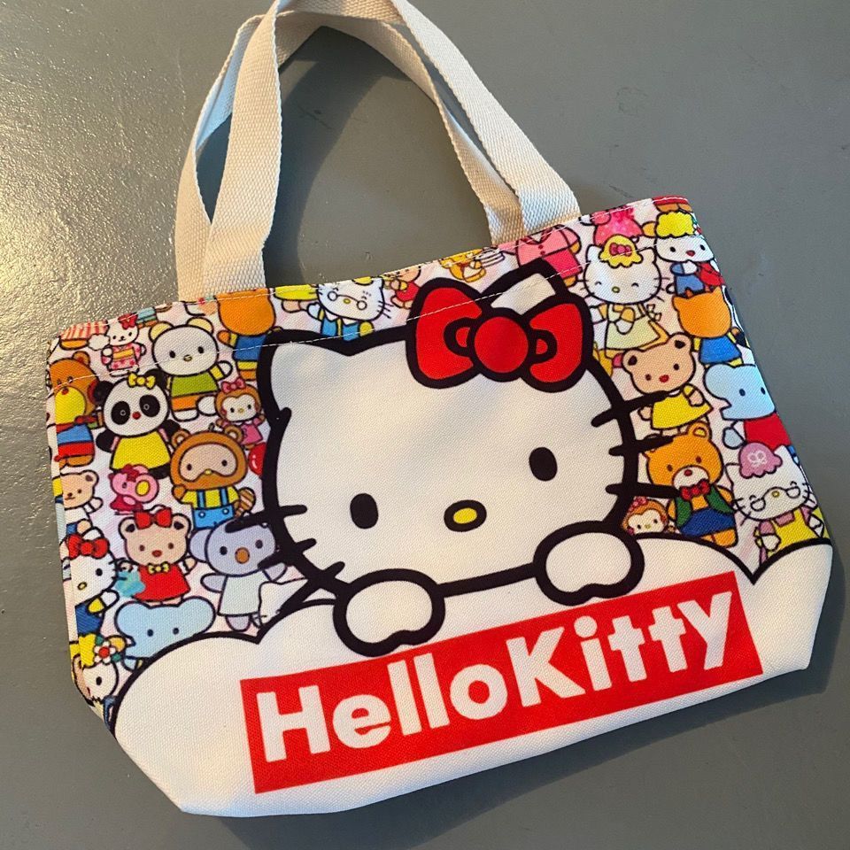 Nallcheer Túi khoác vai dành cho nữ Hello Kitty Túi Vải Hello Kitty Tay BILL Vai Túi Nhật Bản Trọng 