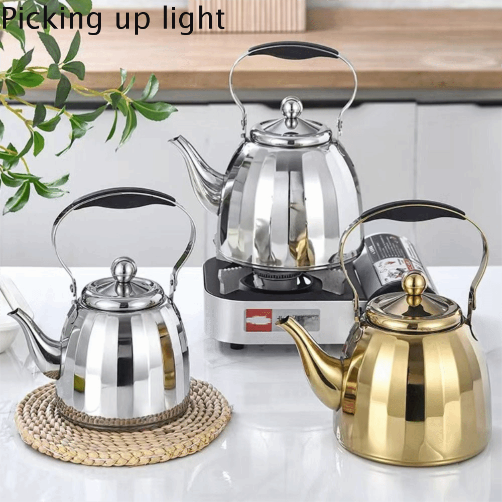 PICKING Thép không gỉ Ấm trà nhà hàng Bộ lọc có thể tháo rời 1/1,5/2L Nồi nước sôi Hộ gia đình Đã phản chiếu Đồ dùng nhà bếp Khách sạn