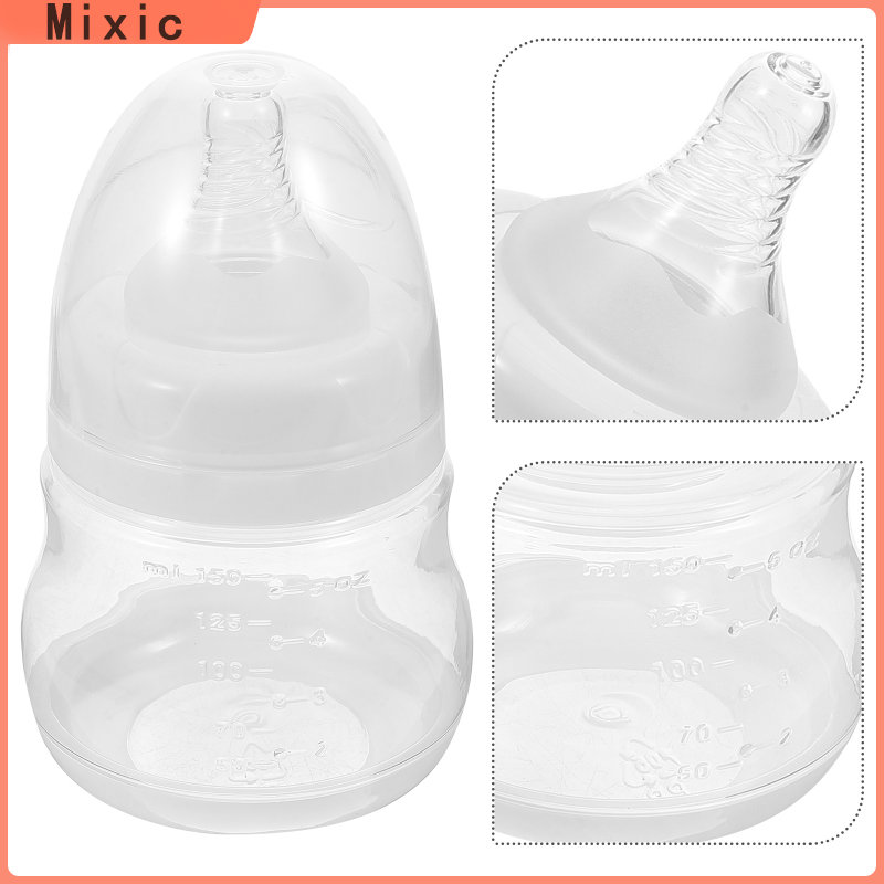 Mixic Chai sữa mẹ lưu trữ sữa chứa Cổ con bú Cổ rộng 150ml