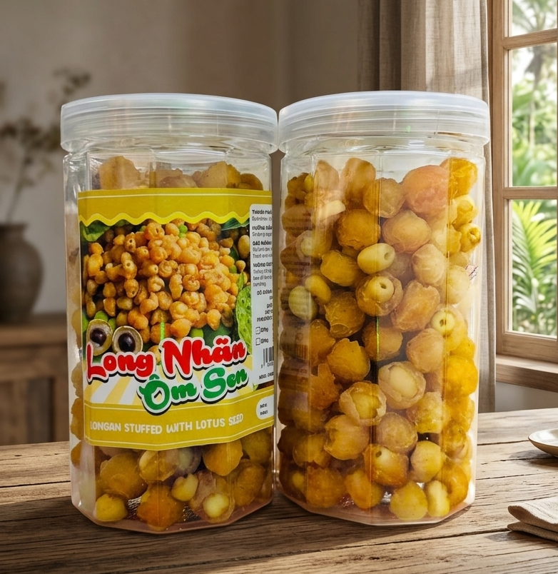 Long Nhãn Ôm Sen Hưng Yên, Long Nhãn Dẻo, Hạt Sen Bùi, Hàng Loại 1 Dùng Ăn Vặt Nấu Chè Rất Ngon