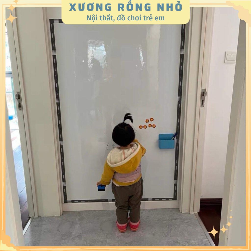 Bảng dán tường từ tính, Decal dán tường cho bé tập vẽ, tập viết có nam châm từ tính Xương Rồng Nhỏ