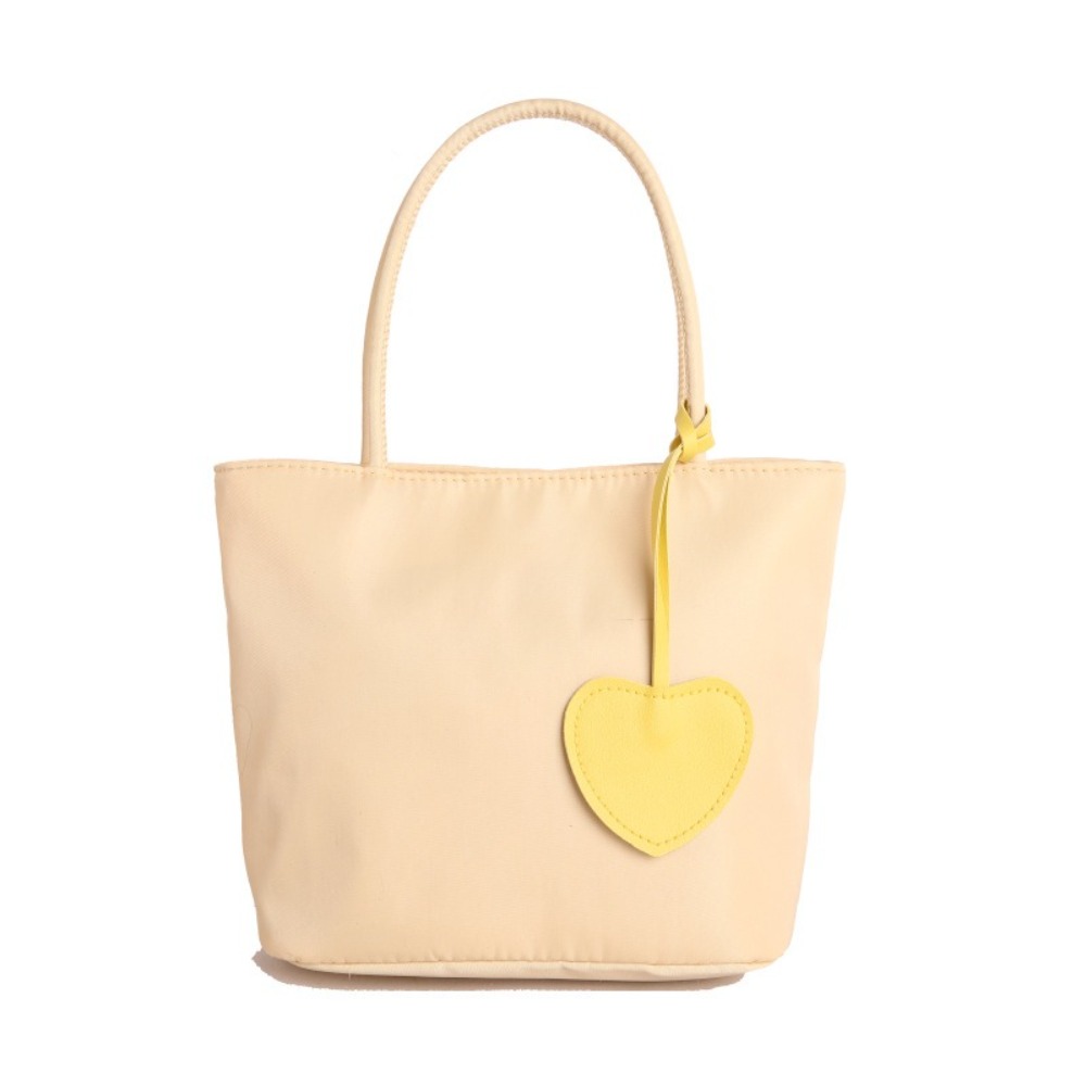 SRAITH Phong cách Hàn Quốc Túi Tote bằng Nylon Màu đơn sắc Có  Dây Chuyền Hình Trái Tim Túi đeo vai vải Oxford Nhẹ Dung lượng lớn Túi đeo nách Các cô gái - 9