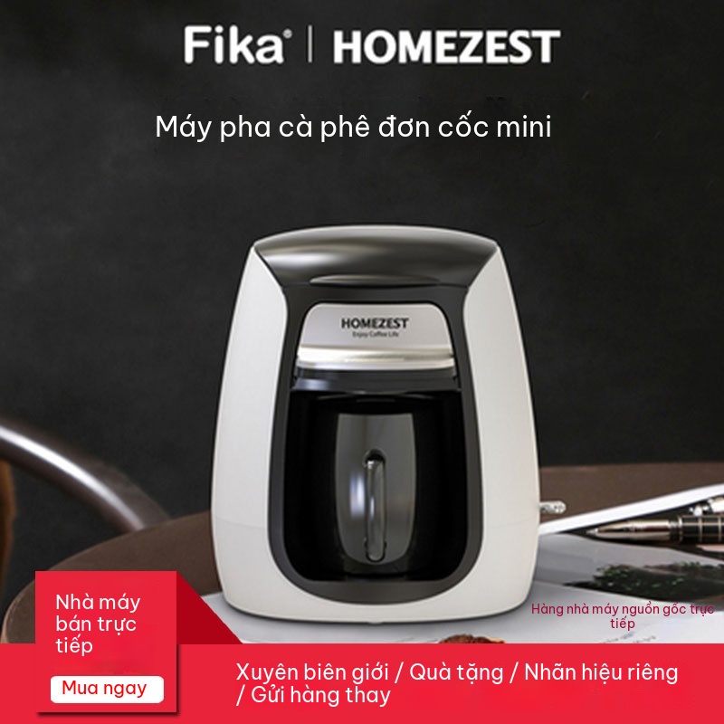 Máy pha cà phê nhỏ giọt mini HOMEZEST, có thể pha từng cốc cà phê tự động, phù hợp sử dụng tại nhà
