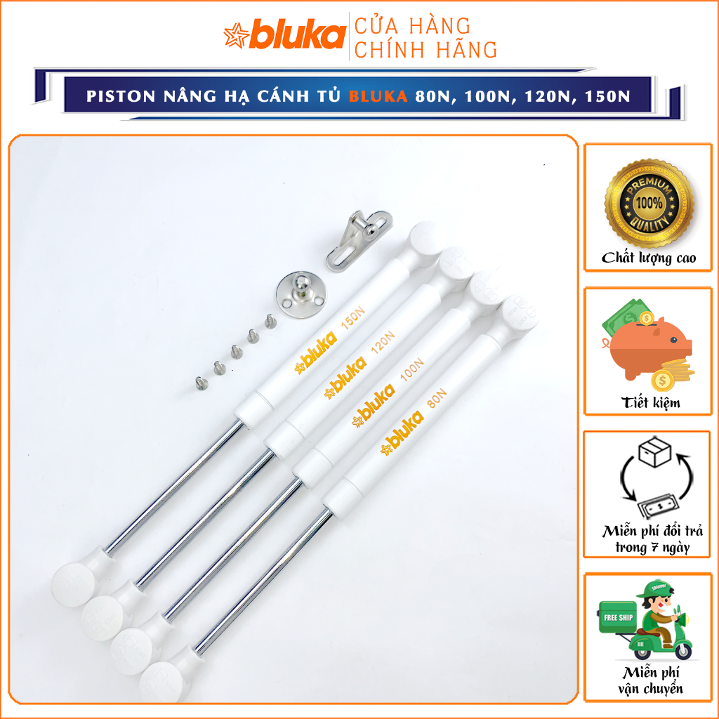 Piston nâng hạ cánh tủ bluka 80n, 100n, 120n, 150n