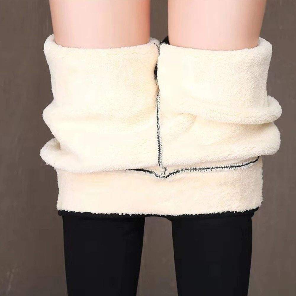 YOYO Solid Color Thicken Leggings Velvet Seamless Women Leggings Warm