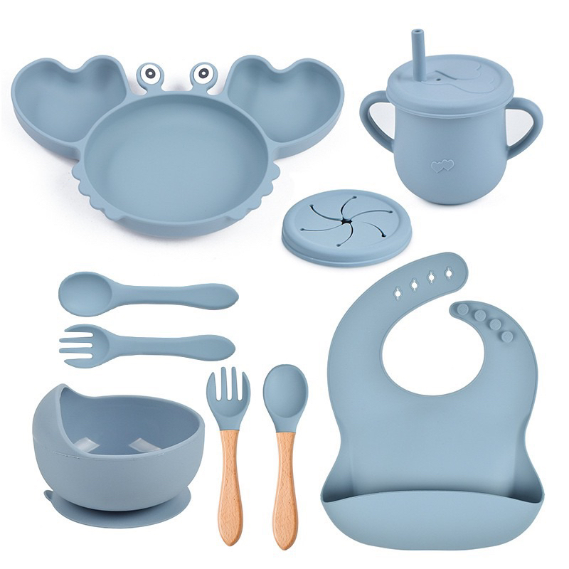 𝗖𝗼𝗿𝗻𝗲𝗹𝗹 Feeding set Piring BLW silicon sekat piring makan bayi silikon mangkok silikon silicon bowl
