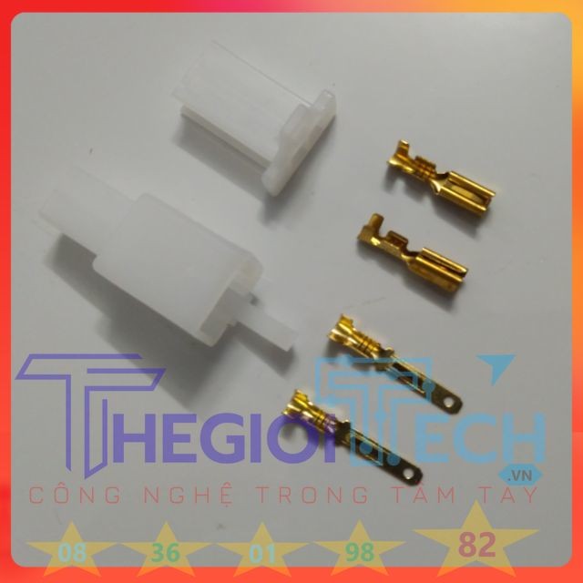 Combo 1 Bộ đầu nối 2.8 Jack kết nối dây điện 2.8mm 2P 3P 4P 6P 9P đầu đực+cái+Ghim, bấm dây cáp cho xe máy ô tô động cơ - Ghim + đầu Cái - 2P (nối 2 lõi dây)