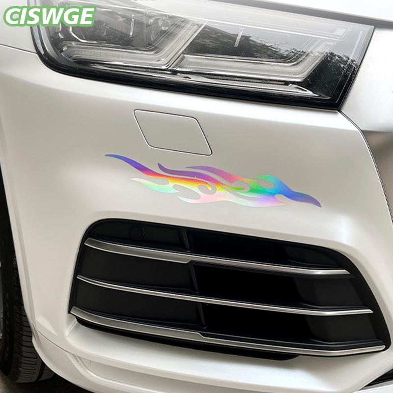 [CISWGE Auto] Sửa đổi ngọn lửa phản chiếu xe dán tự động bên ngoài mát kiểu dáng đề can cho an toàn đêm sử dụng cho tất cả các mô hình Giá 19,685 Đồng*Miễn phí vận chuyển