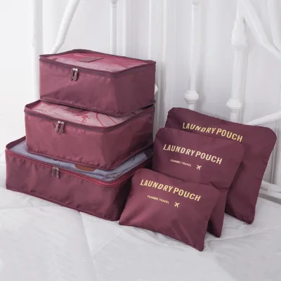 Betes 6 Pcs Set Travel Organizer Storage Clothes Luggage Packing Cubes & Laundry Bags