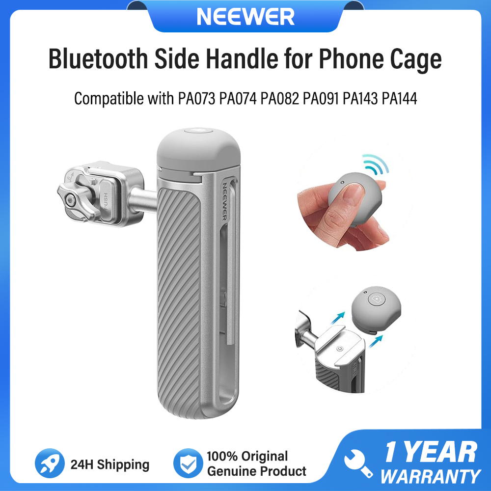 NEEWER Bluetooth Shutter Side Handle for Neewer Phone Cage, compatible with PA039 PA073 PA074 PA082 PA091 PA143 PA144 PA146 PA147 PA158