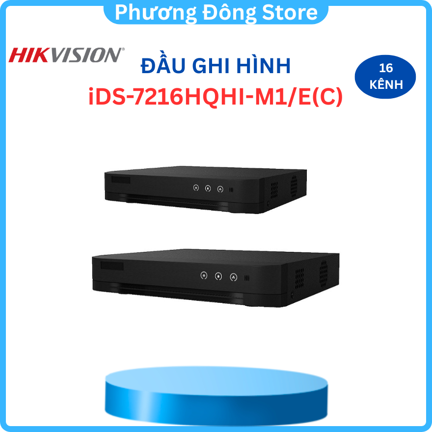 Đầu ghi hình HIKVISON HD-TVI (Turbo DVR) 4MP 16 KÊNH iDS-7216HQHI-M1/E(C) Nhận dạng con người/xe cộ