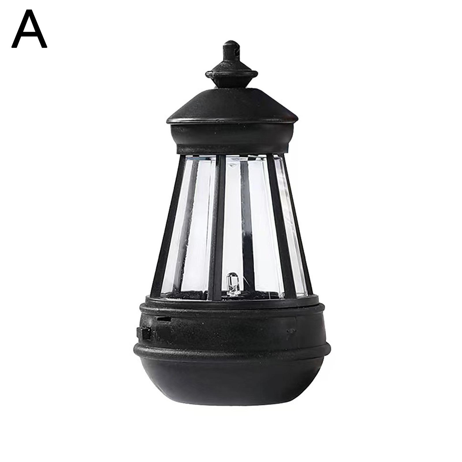 LED Solar Light Retro Kerosene Lamp Solar Powered Candle Outdoor Courtyard Garden Lantern Decor Light Hanging Portable Ligh S1C6