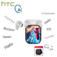 HTC NE20 AI Translator Earbud Smart Real-Time Translation Wireless Earbuds Bluetooth 6.0 HiFi Stereo Touch Control Headphones Live Translation Smart LED Screen HiFi Sound Quality Noise-Cancelling Bluetooth Earphone Waterproof Earbuds