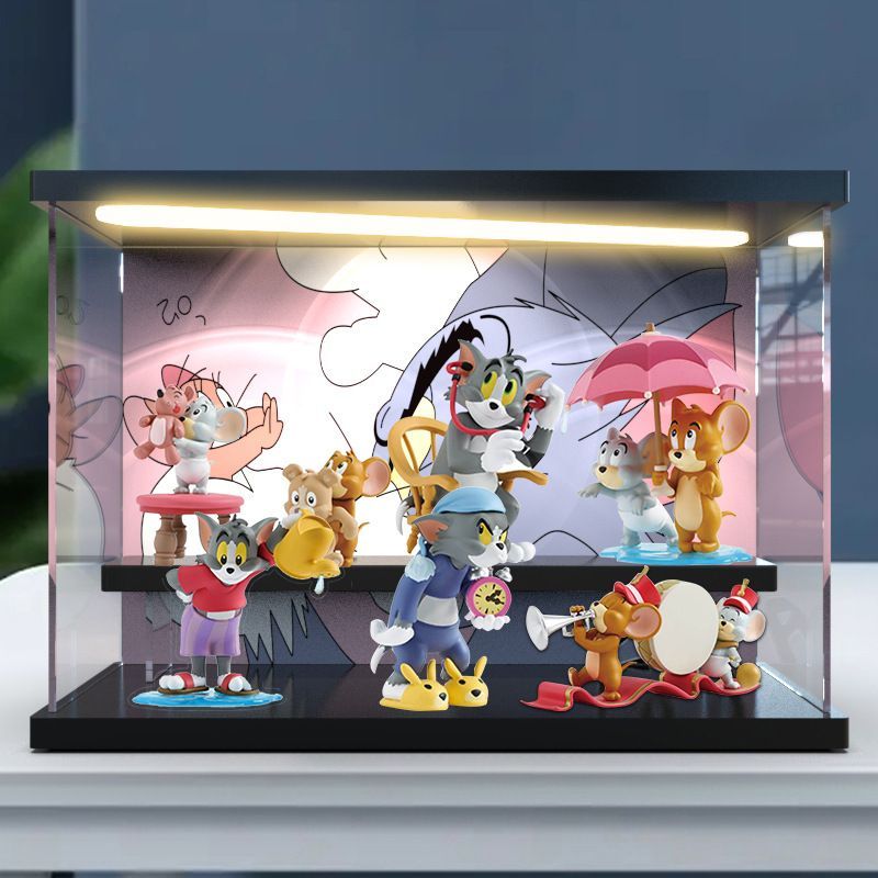 TOM and JERRY cuộc sống hàng ngày 2 mèo và chuột hoạt hình mù hộp đựng đồ tủ Acrylic Treo Tường Hộp trưng bày