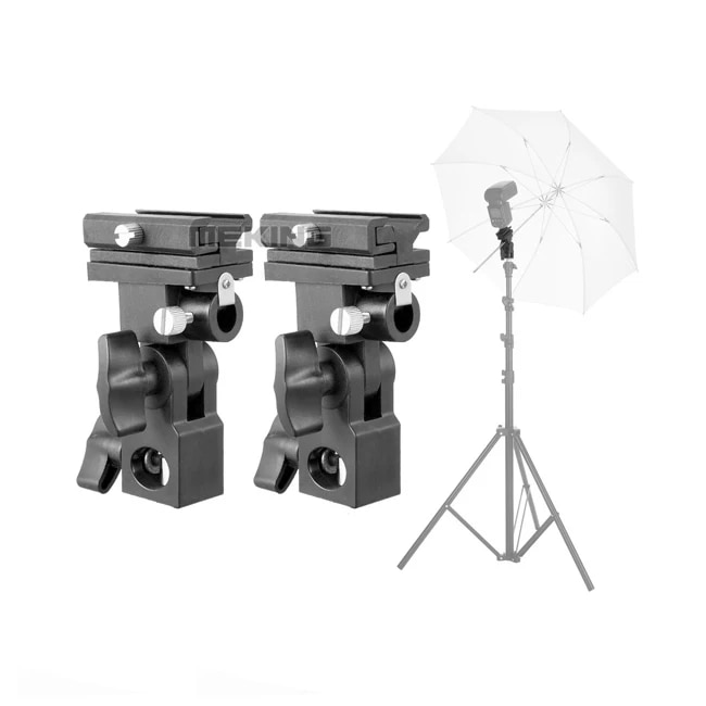 Phổ biến sự lựa chọn 2pcs meking Flash Hot Giày Speedlite Umbrella núi chủ xoay cho đứng khung đèn flash B cho kích hoạt hot-shoe flash
