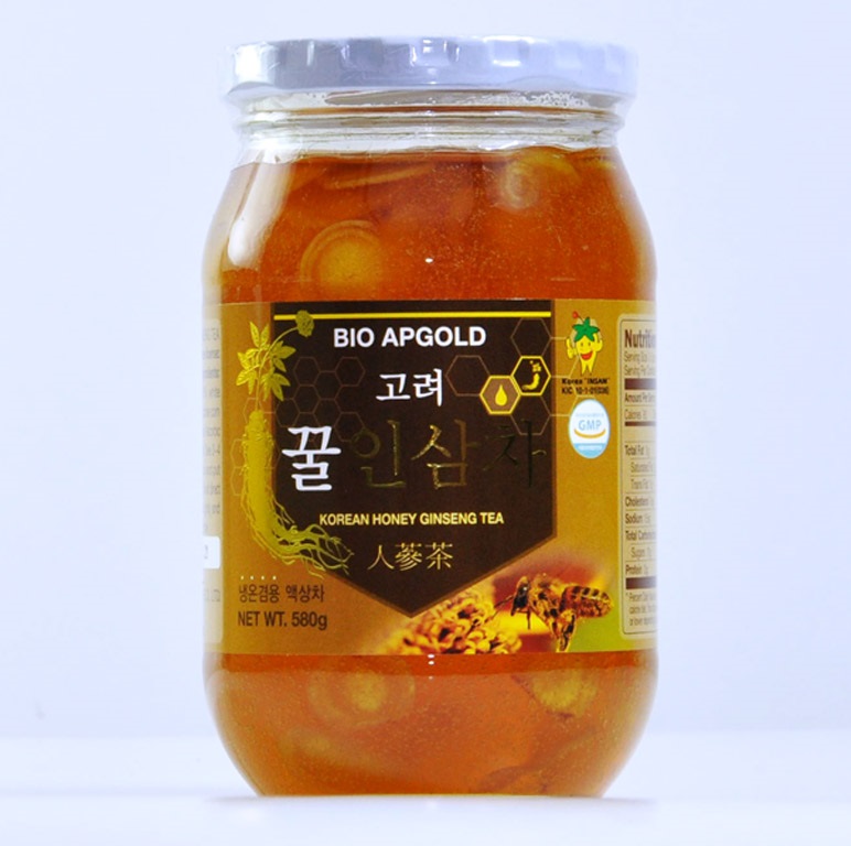 Mật ong Sâm - Sâm tươi thái lát ngâm mật ong Bio ApGold Hàn Quốc