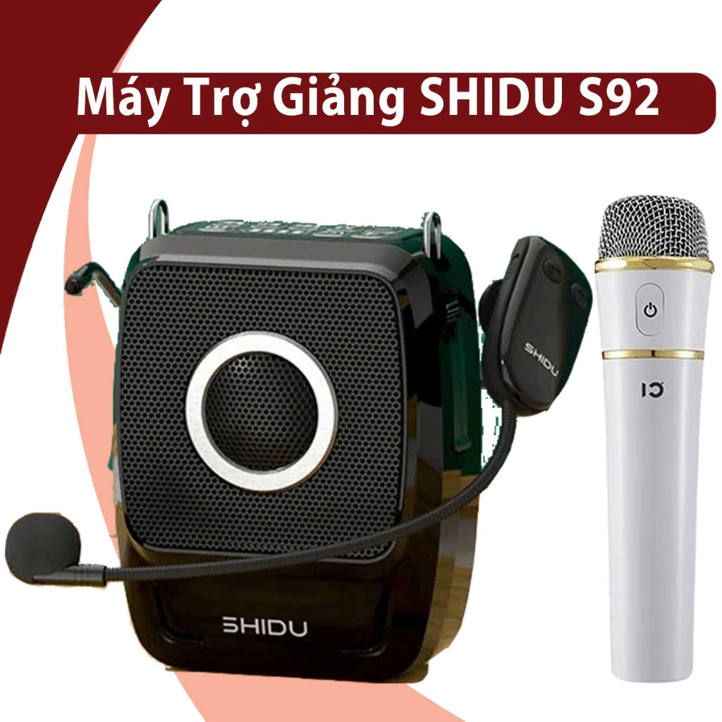 Máy Trợ Giảng SHIDU S92 Kèm Micro Không Dây U2 Cài Đầu Và Micro Cầm Tay Giành Cho Giáo Viên, Hướng Dẫn Viên