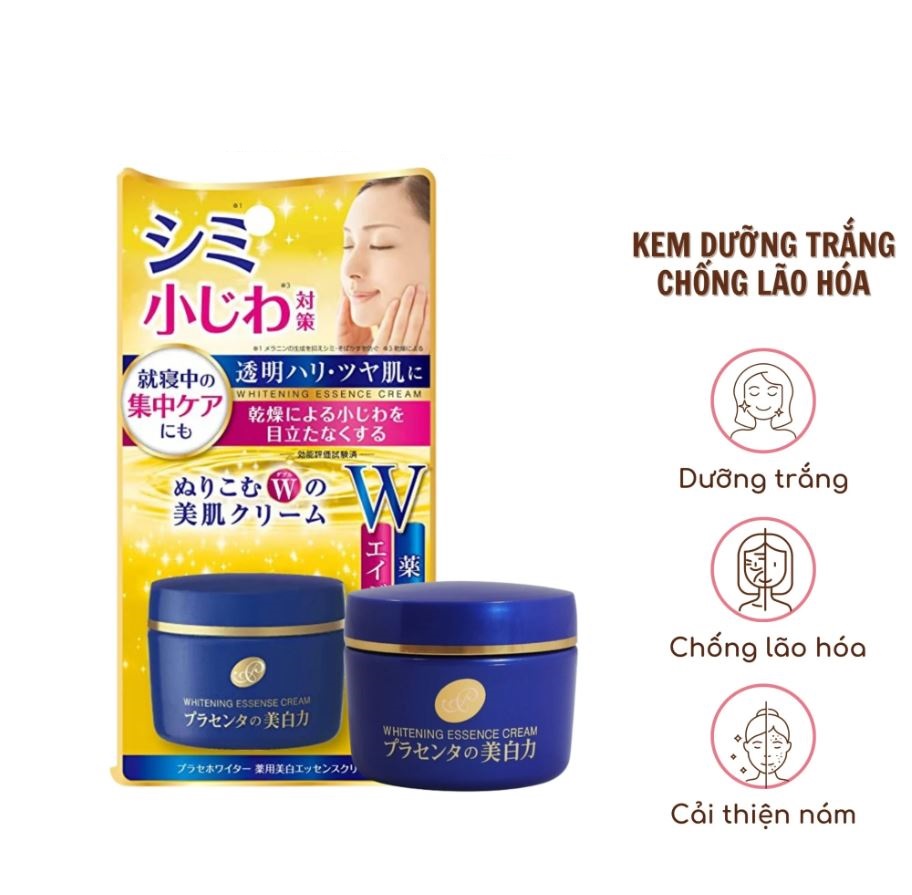Kem Meishoku Dưỡng Ẩm Trắng Da Whitening Essence Cream 55g Nhật Bản