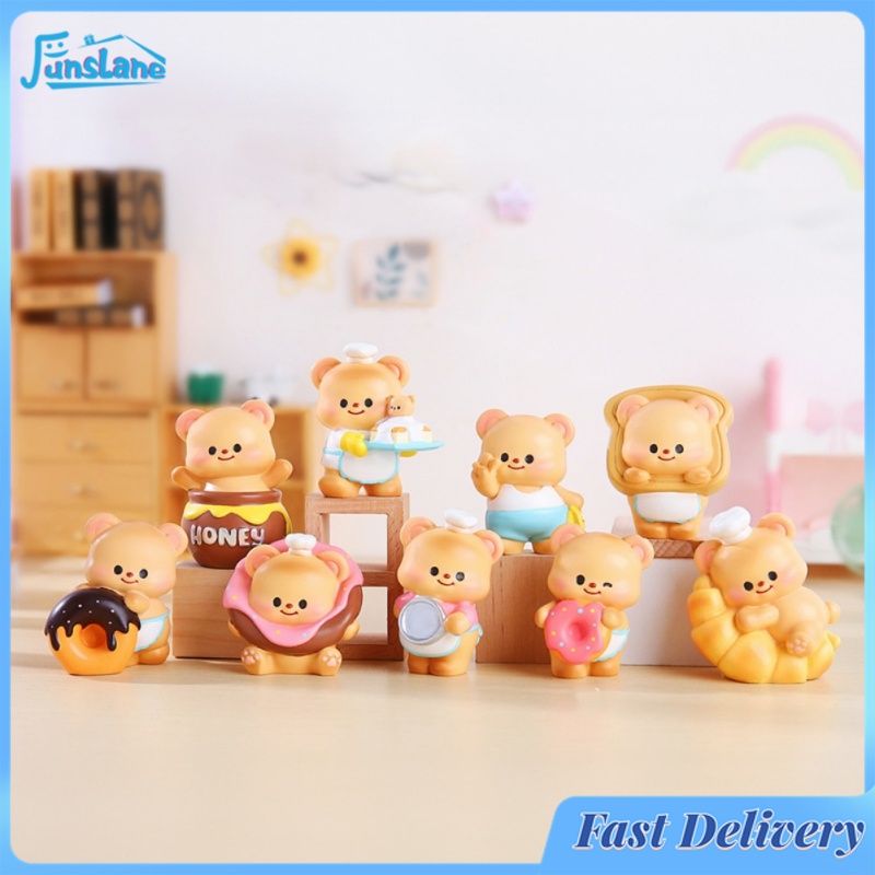 FunsLane Kawaii Butter Bear Blind Box Cute Bear Resin Doll Dormitory Decoration Student Birthday Gifts For Boys Girls ราคา 57 บาท*ส่งฟรี