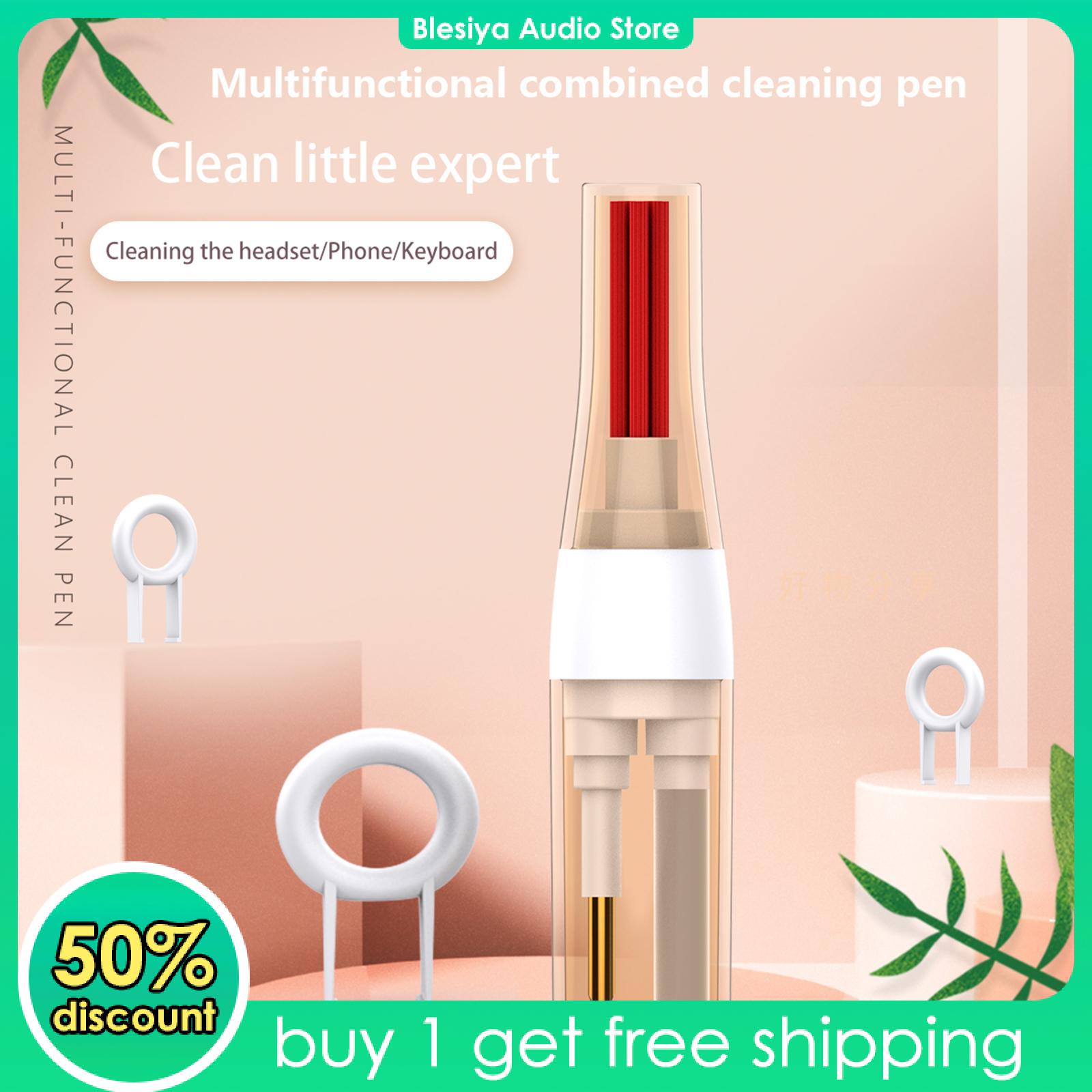 Blesiya Earphone Cleaning Pen W/ Soft Brush Keyboard Detachable Key Puller
