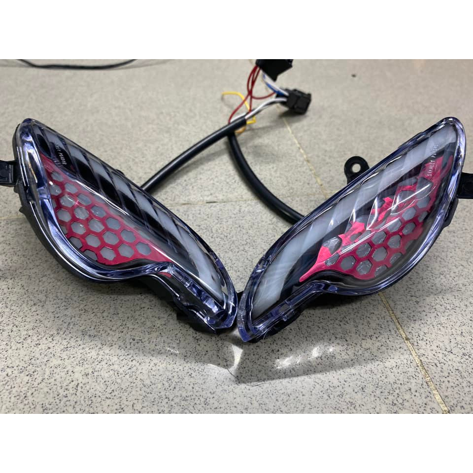 Xi nhan led audi tổ ong demi xe wave lắp cho wave a 100, 110 wave s100 wave rs100 bảo hành 1 năm