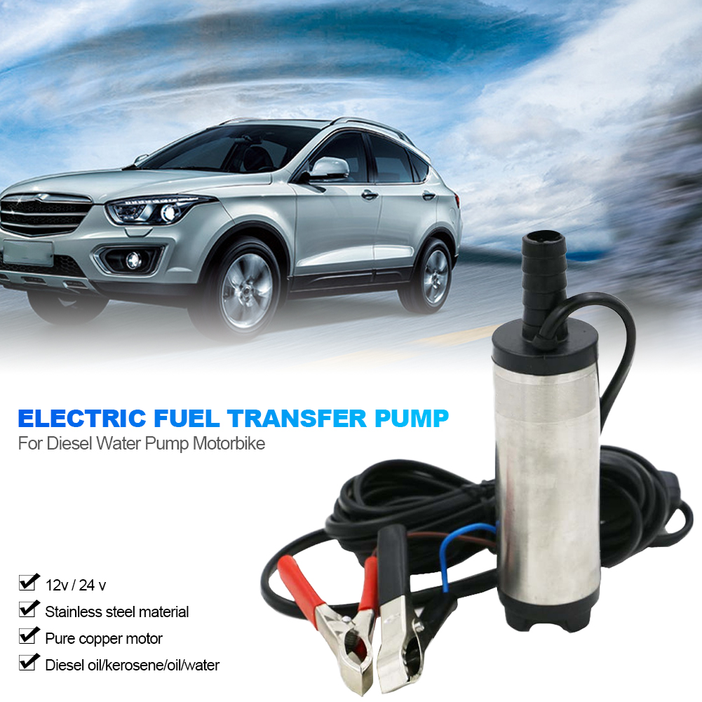 Calistouk  Bơm Chuyển Nhiên Liệu Chạy Điện 12V/24V 38Mm Bơm Chìm Tiếp Nhiên Liệu Chuyển Dầu Nước Bật Lửa Cho Máy Bơm Nước Diesel Xe Máy