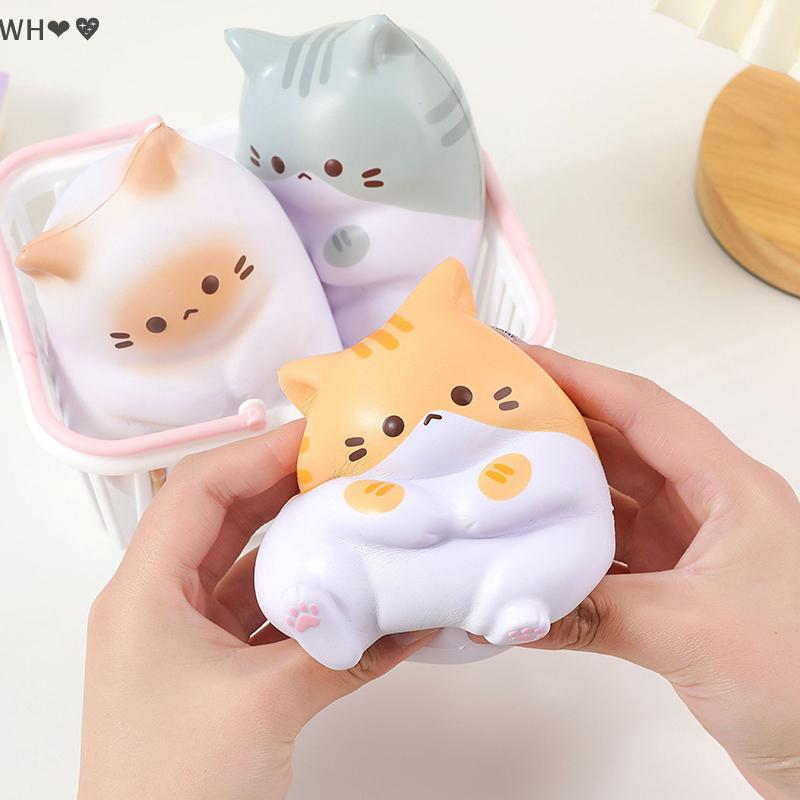 TX💓🧧🏮 ใหม่ของเล่นแมวบีบคลายเครียดทำจาก PU ลูกบอลคลายเครียดของเล่นโต๊ะการ์ตูนของเล่นคลายเครียด ราคา 20 บาท*ส่งฟรี
