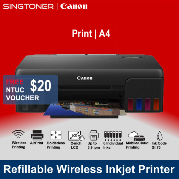 [Local Warranty] Canon PIXMA G570 Easy Refillable Wireless Single Function Ink Tank for High Volume Quality Photo Printer G 570 G-570 Singapore