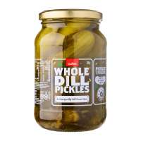 Coles Whole Dill Pickles Gherkins 500G