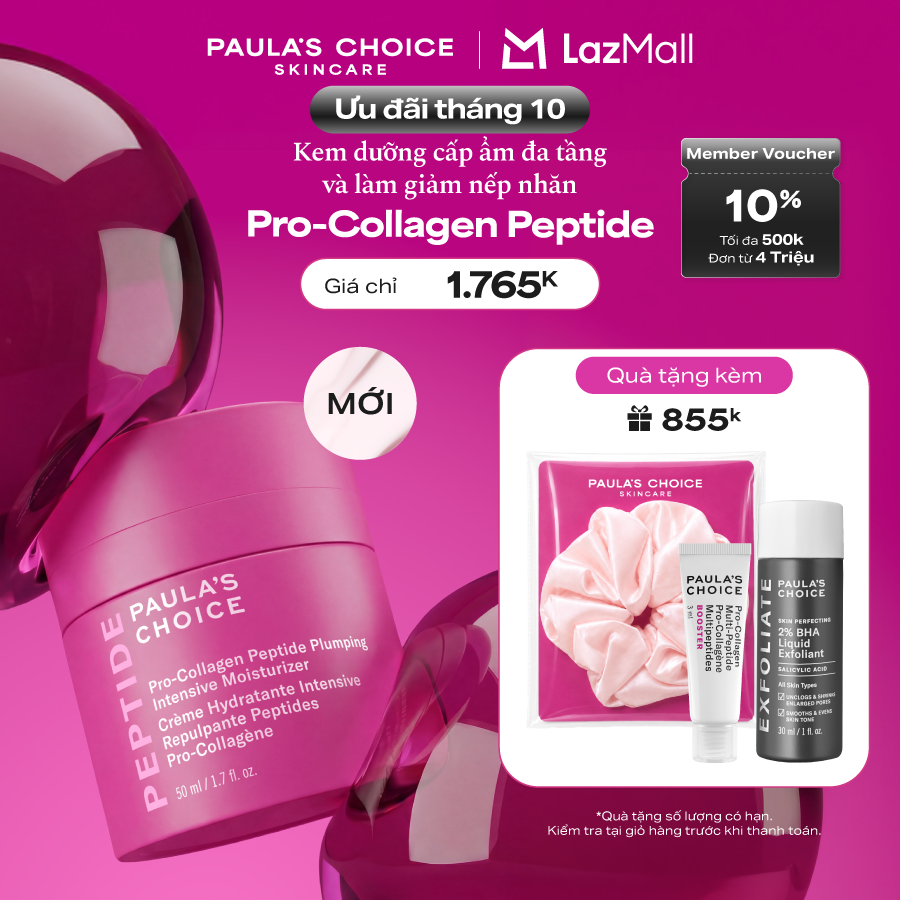 Kem dưỡng cấp ẩm đa tầng làm giảm nếp nhăn Pro-Collagen Peptide Plumping Intensive Moisturizer Paula's Choice 50ml 1160