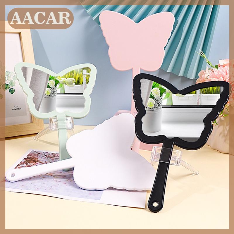 AACAR Bướm hình trang điểm gương cầm tay gương cầm tay lông mi Mở rộng gương Salon Gương trang điểm