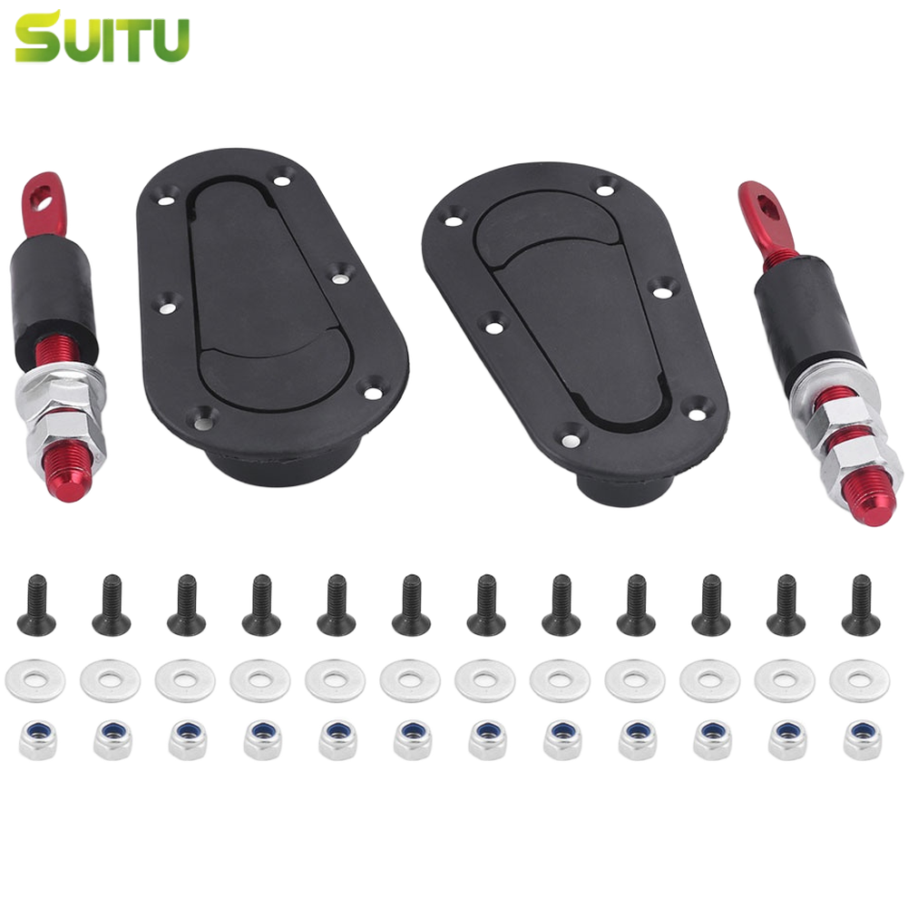 [SUITU] Black Hood Lock for Vehicle Engine Cover ABS Aluminum Lock with Key Choice Fast Delivery ราคา 2,976 บาท*ส่งฟรี