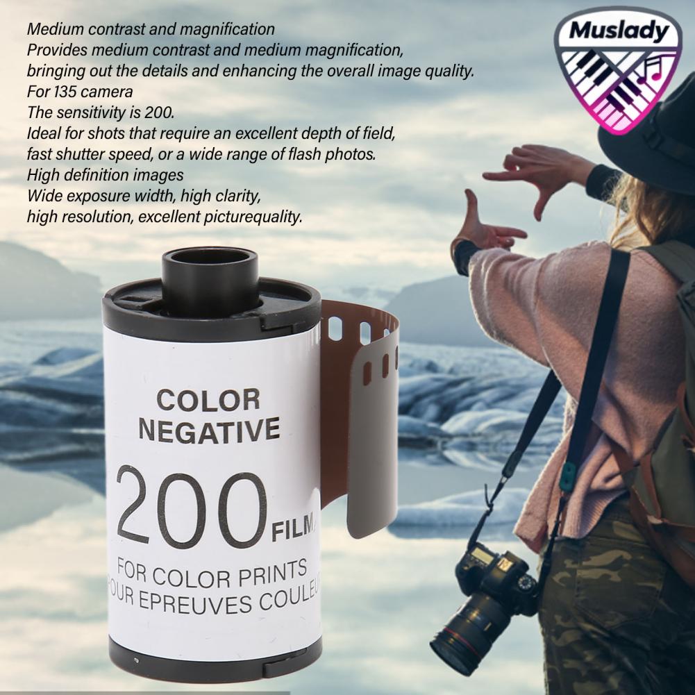 MUSLADY กล้องฟิล์มสีมัลติฟังก์ชั่นกล้องวินเทจฟิล์มสีเนื้อละเอียดความละเอียดสูง 35 มม.กำลังขยายปานกลางความละเอียดสูงสำหรับการถ่ายภาพสำหรับตั้งแคมป์ ราคา 235 บาท*ส่งฟรี