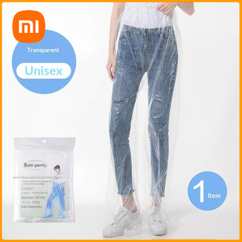 Disposable Waterproof Rain Pants with Foot Coverage for Adults, Transparent and Durable, Perfect for Outdoor Activities and Travel Giá 23,000 Đồng*Miễn phí vận chuyển