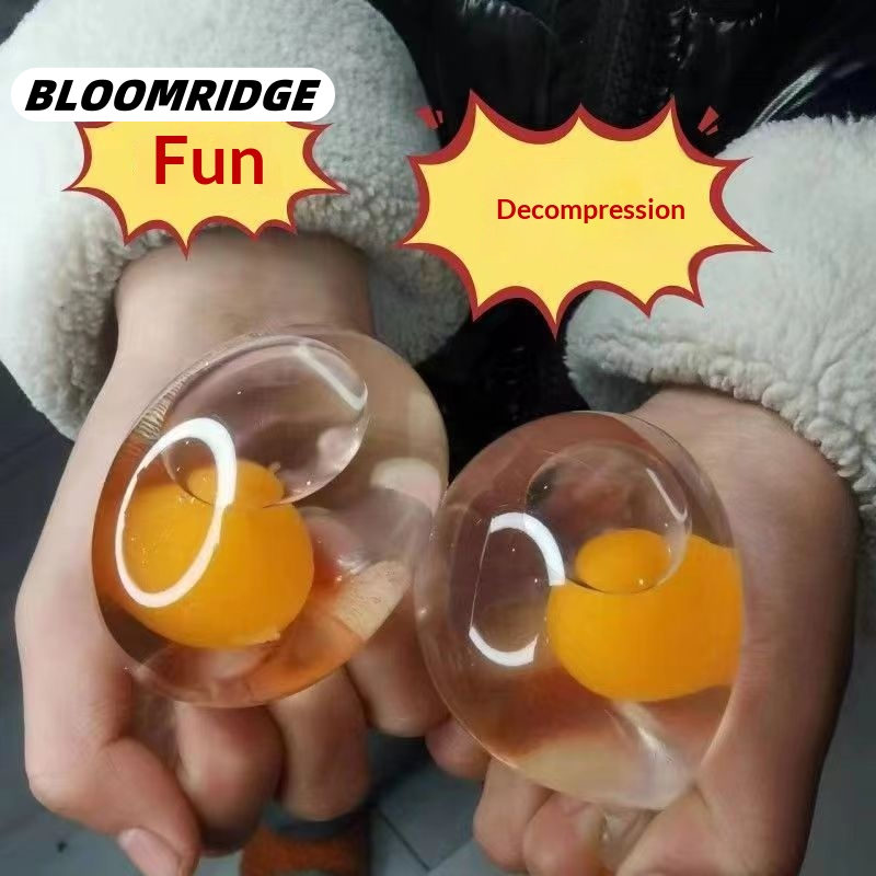 BLOOMRIDGE Fun Stress Relief Squishy Toy with Transparent Egg Design, Soft Touch and Relaxing Experience ราคา 25 บาท*ส่งฟรี
