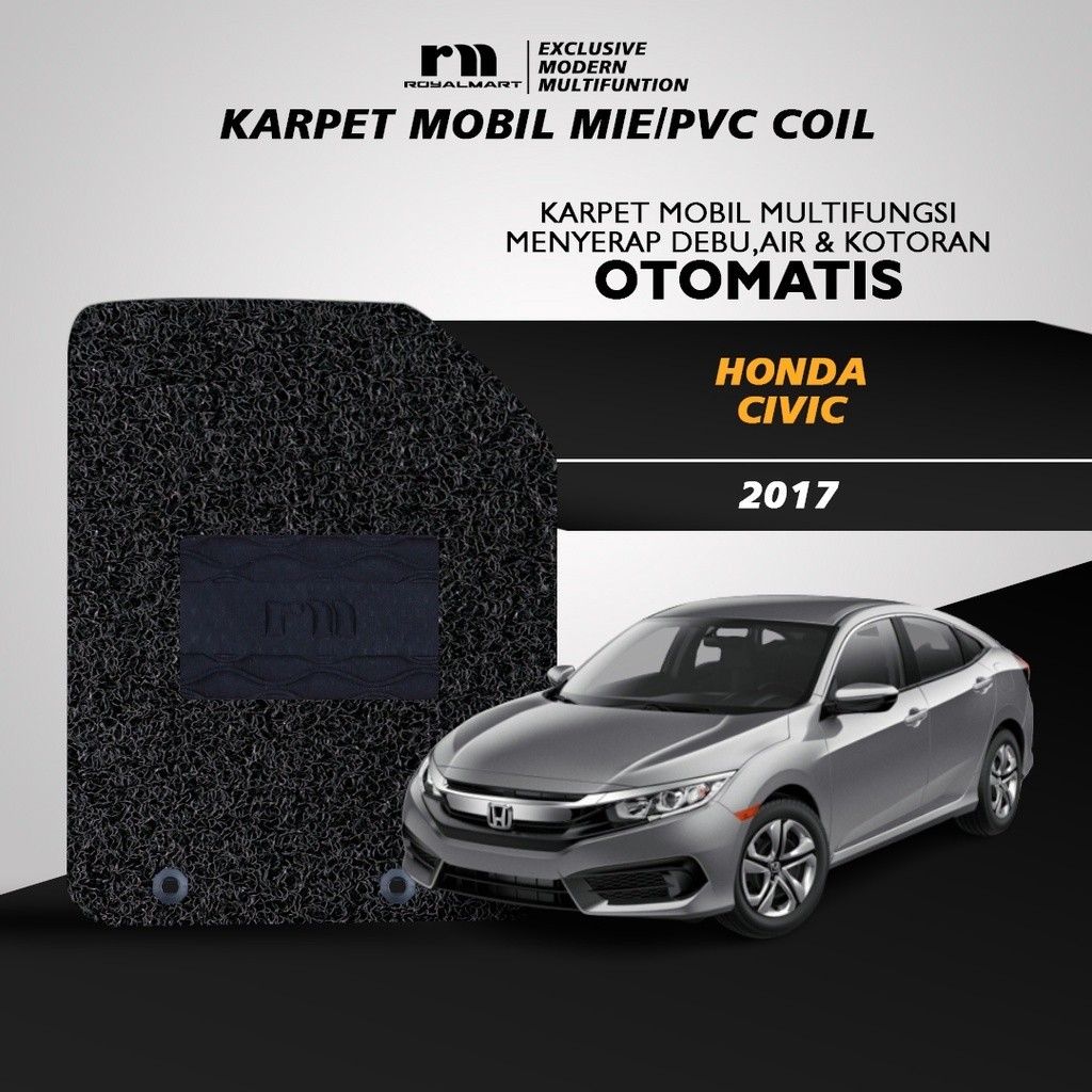 Royal Mart Karpet Mobil HONDA CIVIC 2017 NON BAGASI 1 WARNA/Carpet Mie Bihun Premium Keset PVC Anti Slip Aksesoris Interior Mobil Harga 551,866 rupiah*Gratis Ongkir