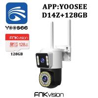 YOOSEE หน้าจอคู่ 2กล้อง กล้องวงจรปิดอัจฉริยะ Full HD 5MP กลางคืนภาพสี กล้องวงจรปิดหมุนได้360° กันแดด กันฝุน ดูผ่านมือถือ
