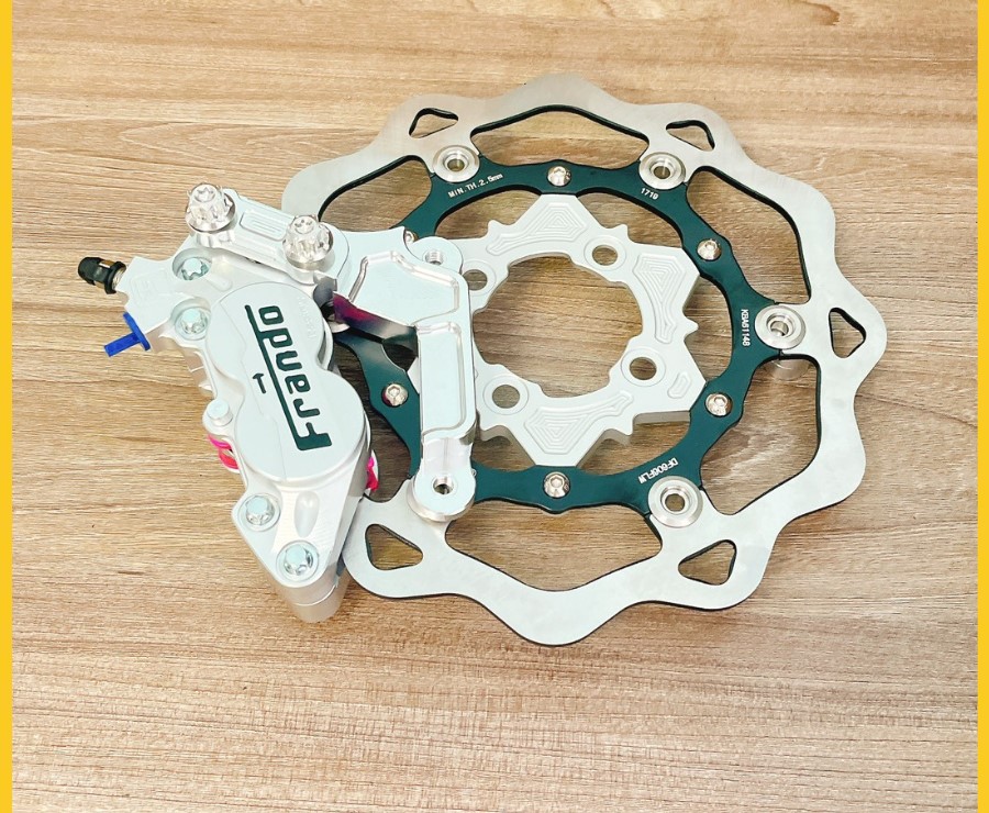 Heo 4 pis Frando bố hồng + Đĩa KTM 260/267mm + Pát 4Pis CNC nguyên khối [ Combo Vario/Vision ]