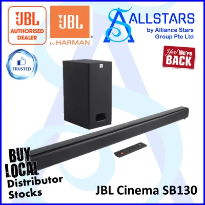 (ALLSTARS : We are Back / Audio Promo) JBL Cinema SB130 Sound Bar with wired Subwoofer (JBLSB130BLKAS) (Warranty 1year with Local Distributor IMS)