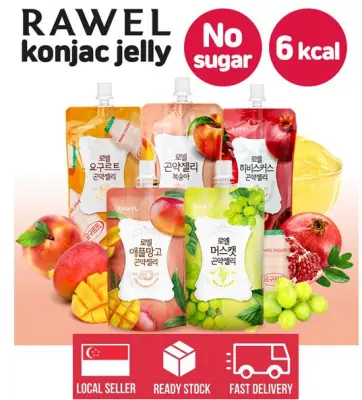 Rawel Delicious Diet Peach Konjac Jelly 1box / 10packs /5 taste (Local Stock + Fast Delivery) - Expiry Mar 2022