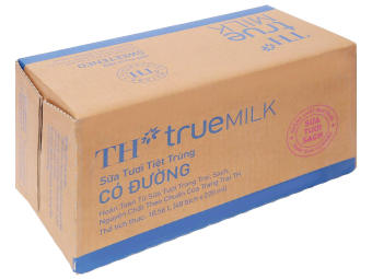 Thùng 48 bịch sữa tươi tiệt trùng có đường TH true MILK 220ml