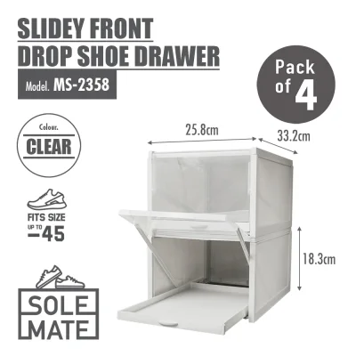 HOUZE - Solemate - Slidey Front Drop Shoe Drawer (Pack of 4)
