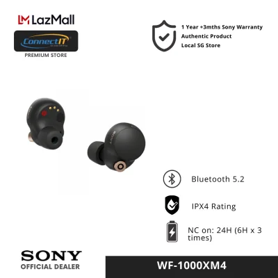 Sony WF-1000XM4 /WF1000XM4 Noise Cancelling Truly Wireless Earbuds with 1 Year +3 Mths Local Warranty
