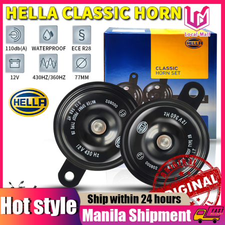 HELLA Classic Horn Set for Motorcycle and Cars - 12V